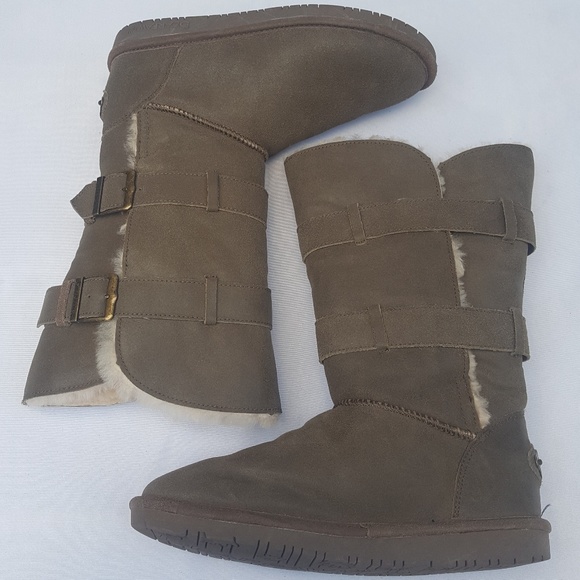 BearPaw Shoes - Womens Bearpaw Boots (10) Green Suede Very Nice!